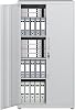 LAND·VOI Steel Storage Cabinet, 4-Tier Lockable Cabinet with Adjustable Shelves, Double-Door Cupboard Storage, For Home, Office Storage, 40×80×151.5cm, Tall Cabinet, Light Gray