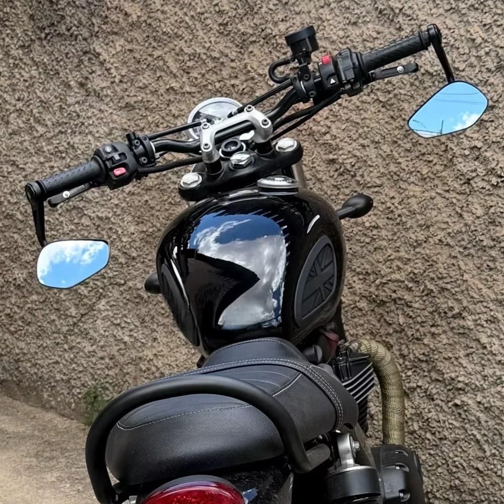 Motocyklowe Lusterka Wsteczne Moto Lusterko końców Pasuje Do Triumph Street Trident 660 Bobber T120 Daytona 675 Kierownica Motocykla Uchwyt Lusterko Wsteczne Boczne Lusterko Wsteczne(Shape with)