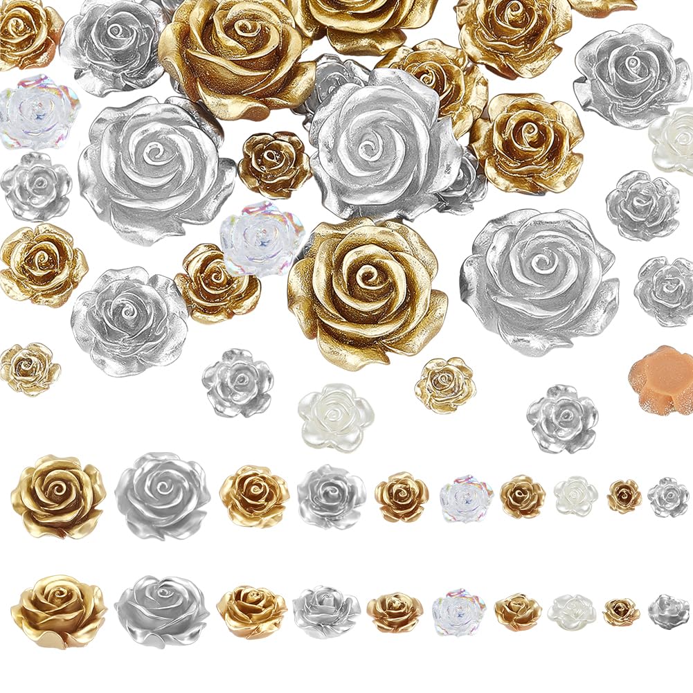 Cabochons de rose sans trou pour customiser facilement un étui de téléphone en résine