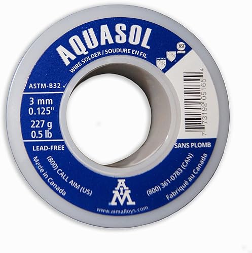 Miniatura 8 de AIM Soldadura de fontanería sin plomo, con plata, 0.125 pulgadas de diámetro, carrete de 1 libra