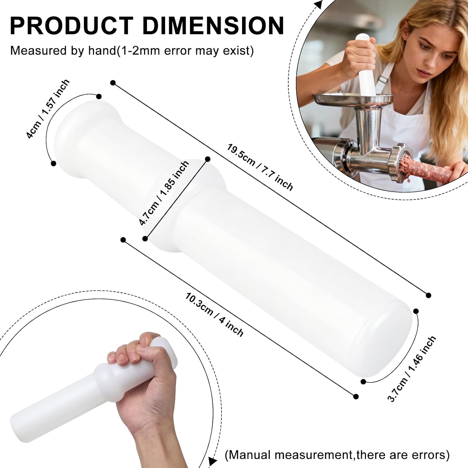 Universal Meat Grinder Pusher Attachment for KitchenAid & LEM