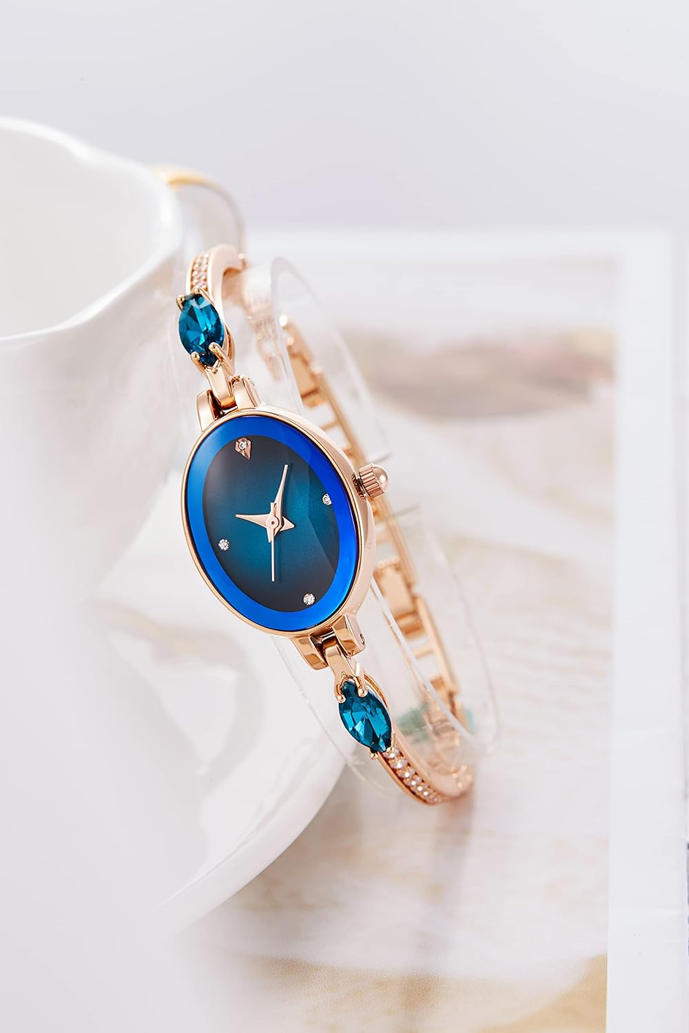 TIME100 Womens Watch,Mini Ladies Fashion Dress Women Watch Oval Bracelet Dial Quartz Wrist Watch,Waterproof Watch for Women - Image 5