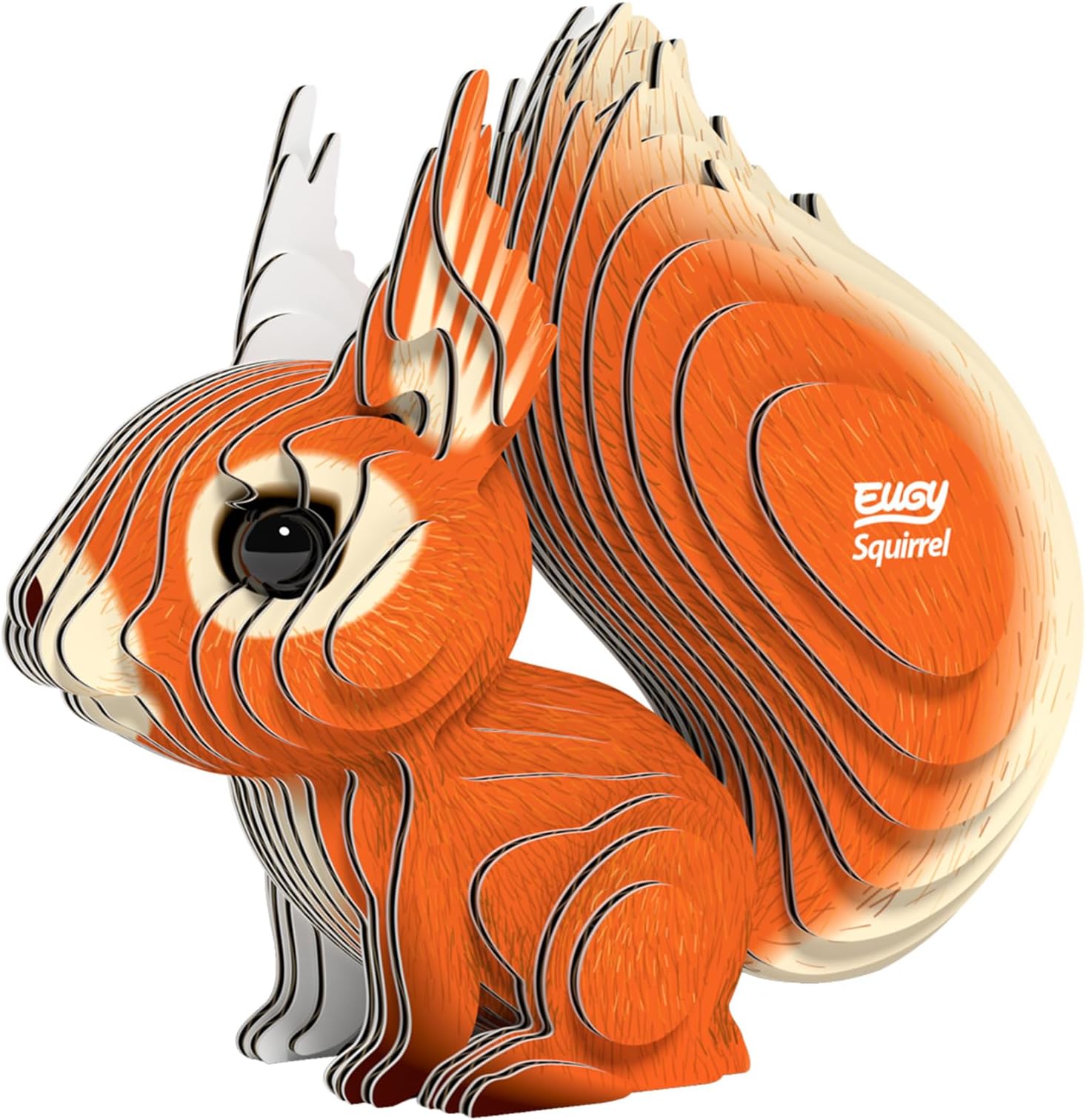 Eugy Squirrel 3D Puzzle - 36 Piece Eco-Friendly Educational Toy Puzzle for Boys, Girls & Kids Ages 6+