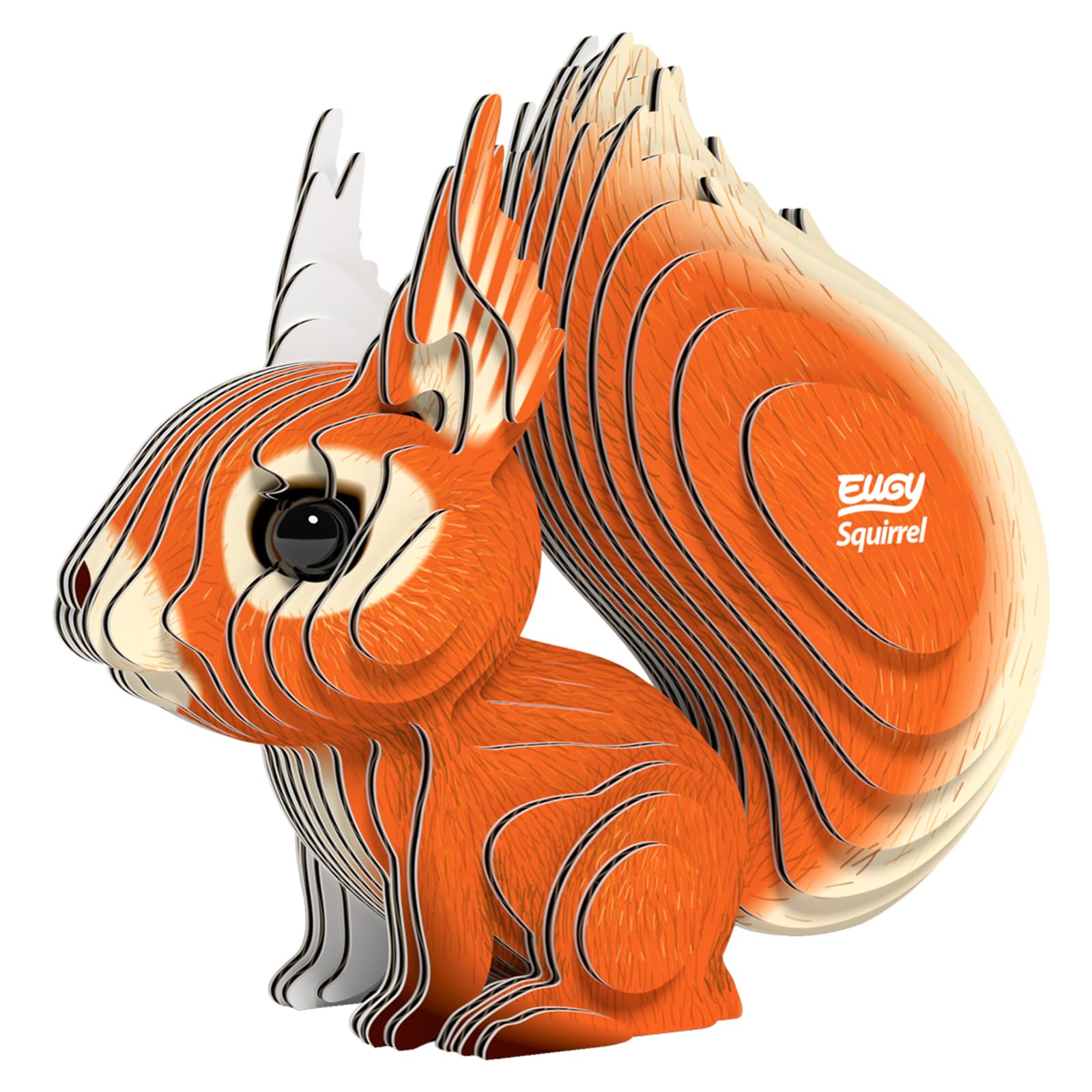 Eugy Squirrel 3D Puzzle - 36 Piece Eco-Friendly Educational Toy Puzzle for Boys, Girls & Kids Ages 6+