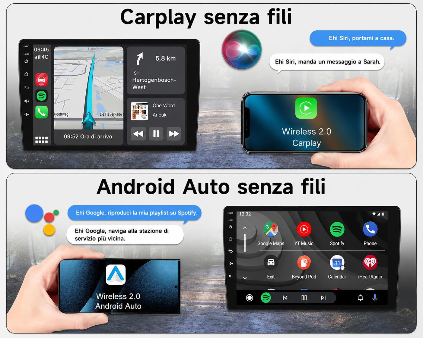 Autoradio Android 15 4+64GB per Opel Corsa D Astra Zafira Vivaro 2004–2011, 8" Touchscreen HD, 8 core, Split Screen, Wireless Carplay Android Auto, Bluetooth, GPS, DSP, WiFi, Stereo (Nero)
