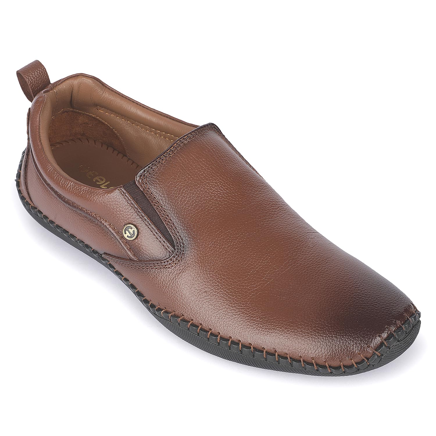 liberty Healers Dark Brown Leather Casual Moccasin Shoes for Men-picture-9
