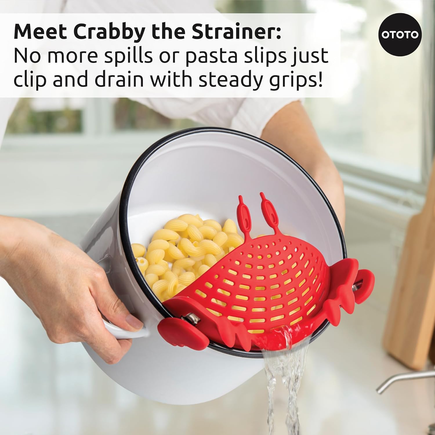 OTOTO Prep Pals Bundle of Red the Crab, Nessie, Crabby - Cute Kitchen Accessories, Kitchen Gadgets, Spoon Rest for Stove Top, Soup Ladle, Pasta Strainer, Funny Unique Gifts, Cooking Gifts