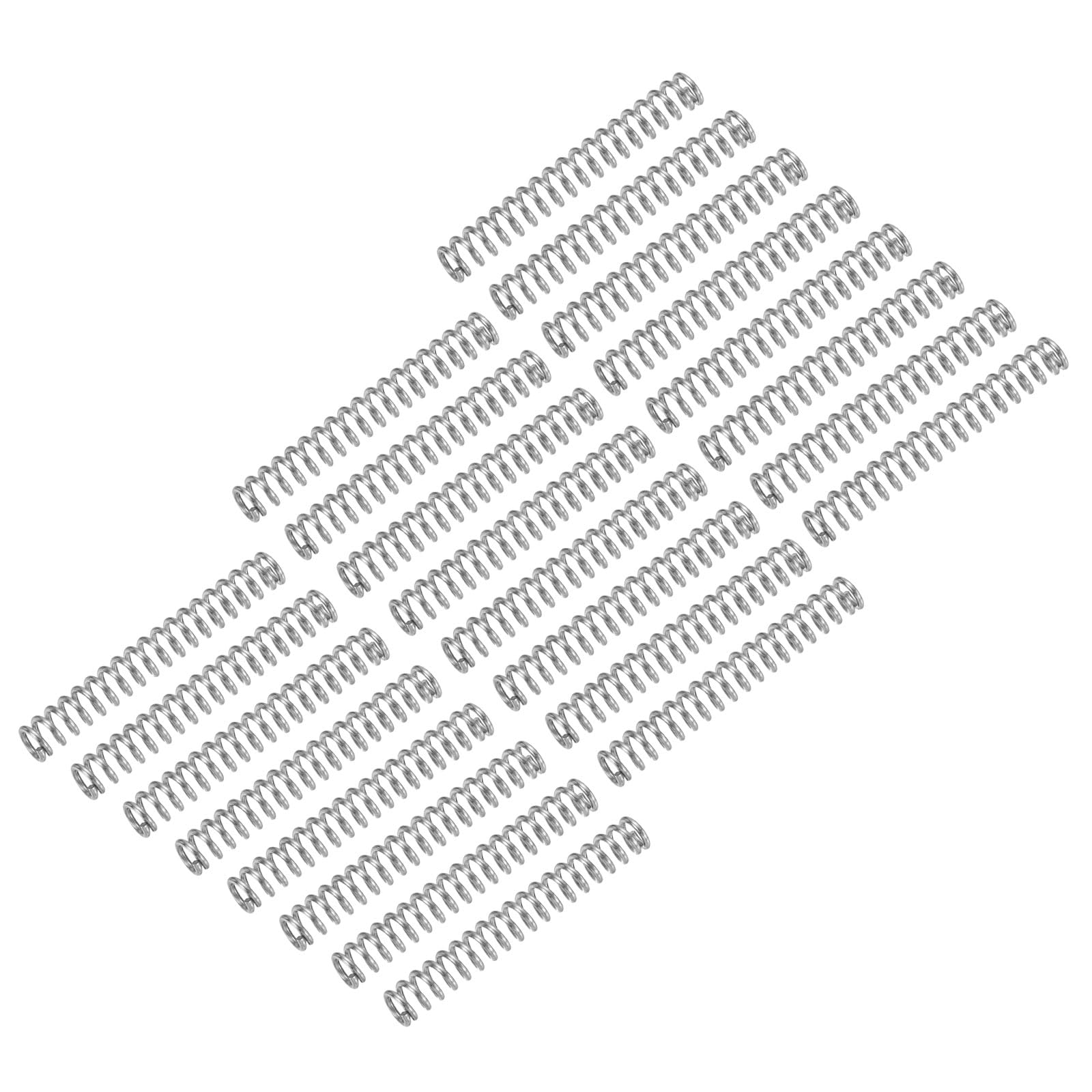 uxcell 25Pcs Compression Spring, 304 Stainless Steel 8mm OD 0.8mm Wire 15mm Length Mechanical Spring for Shop Home Repair Project, Silver Tone — Amazon image 25