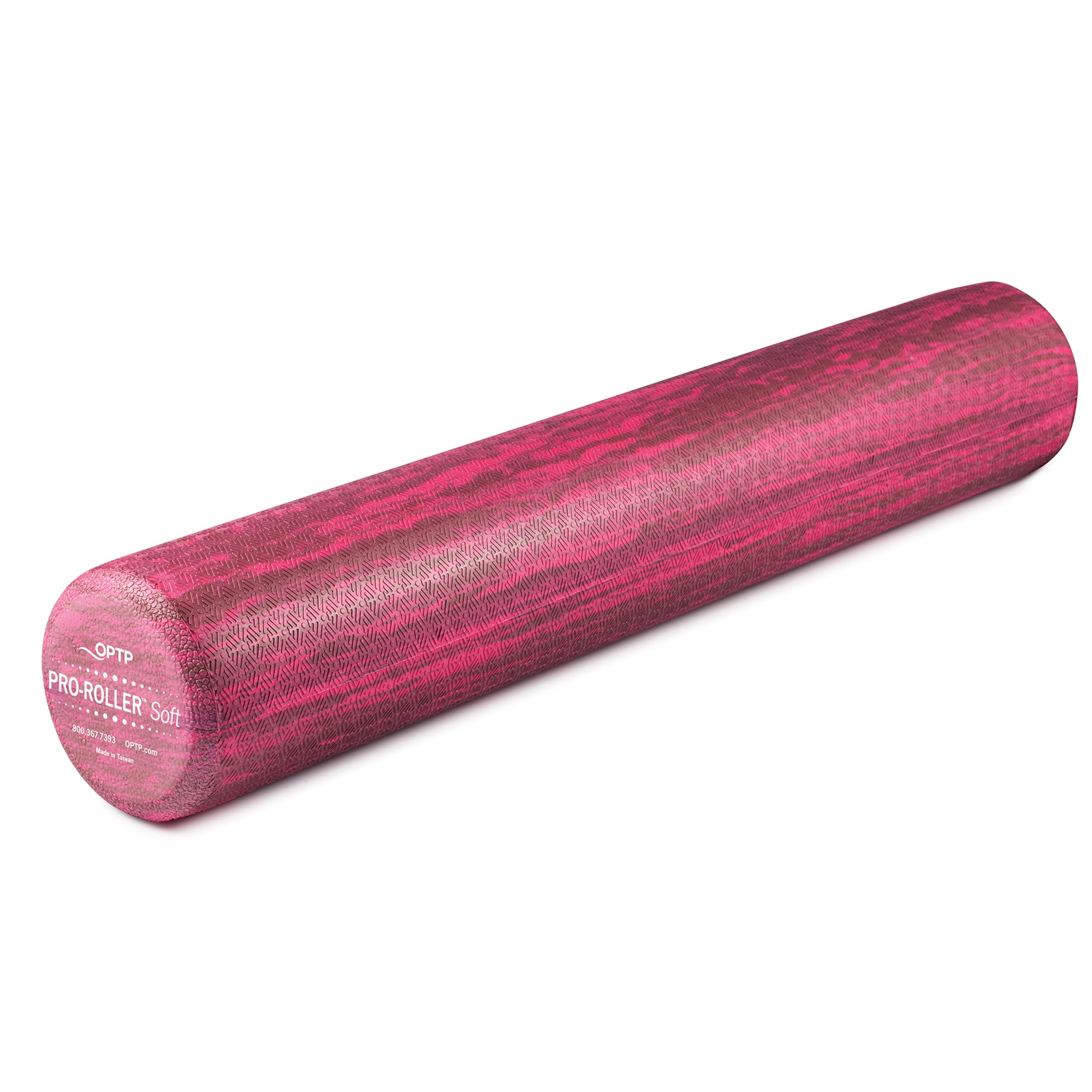 OPTPPRO-Roller Soft Density Foam Roller – Low Density Soft Foam Roller for Physical Therapy, Pilates, Yoga Foam Roll Exercises, and Muscle Recovery - Pink 36" x 6"