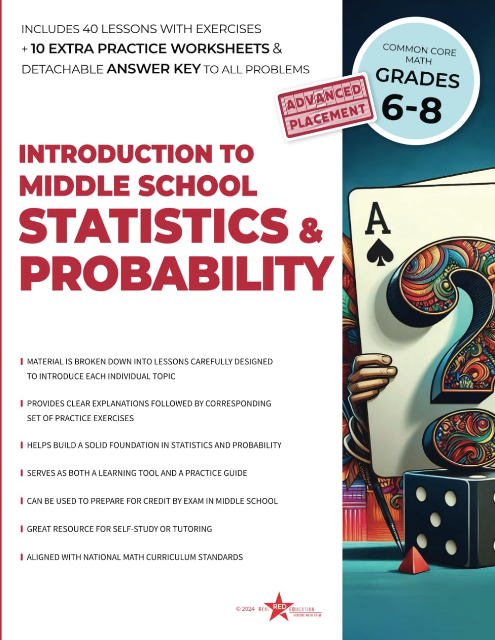 Introduction to Middle School Statistics & Probability Grades 6-8: Comprehensive Workbook with Answer Key, Clear Explanations & Practical Examples. ... Concepts. (Mastering Middle School Math)