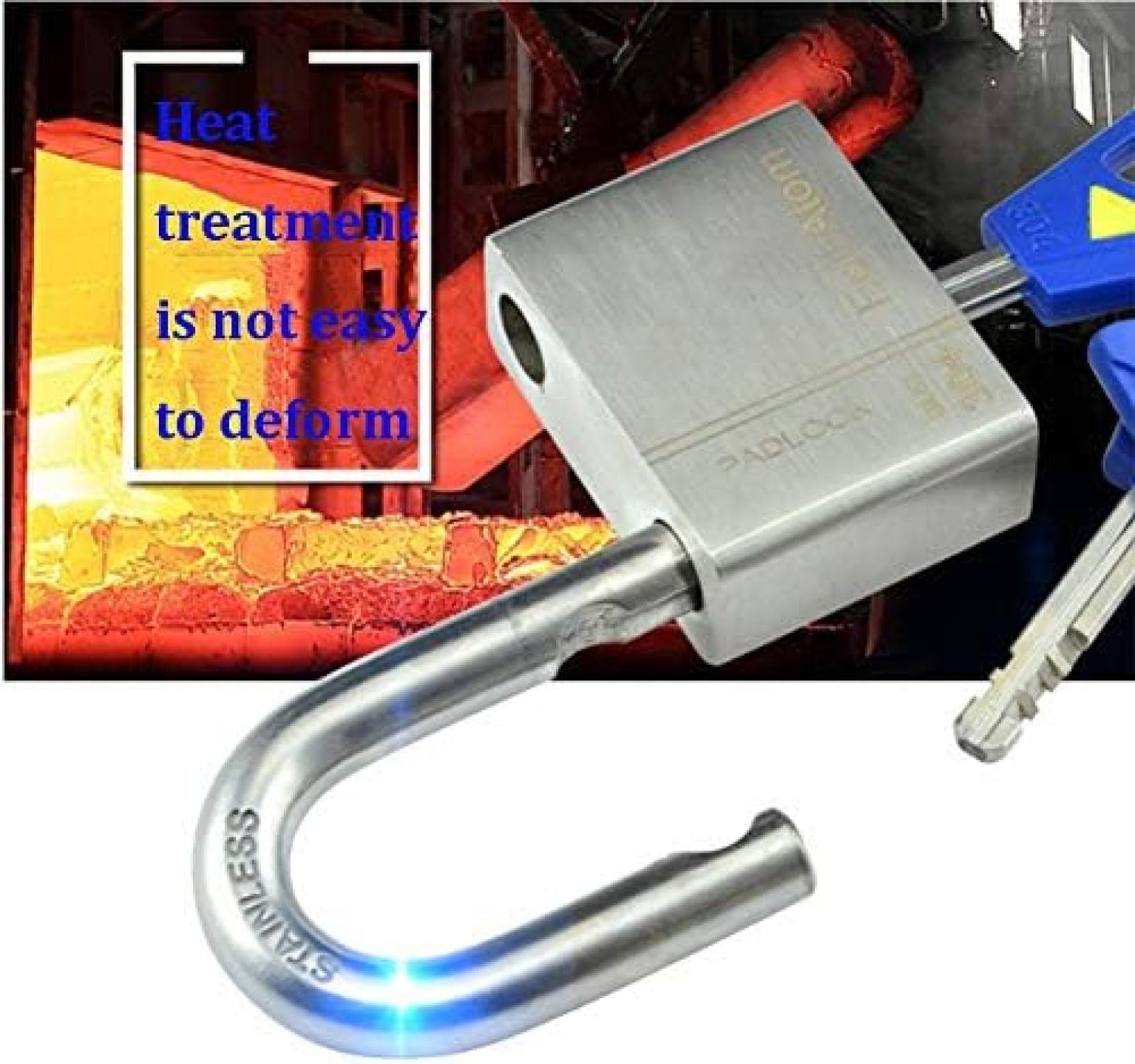 Genérico Candado De Acero Inoxidable, Impermeable, Inoxidable Y Antirrobo