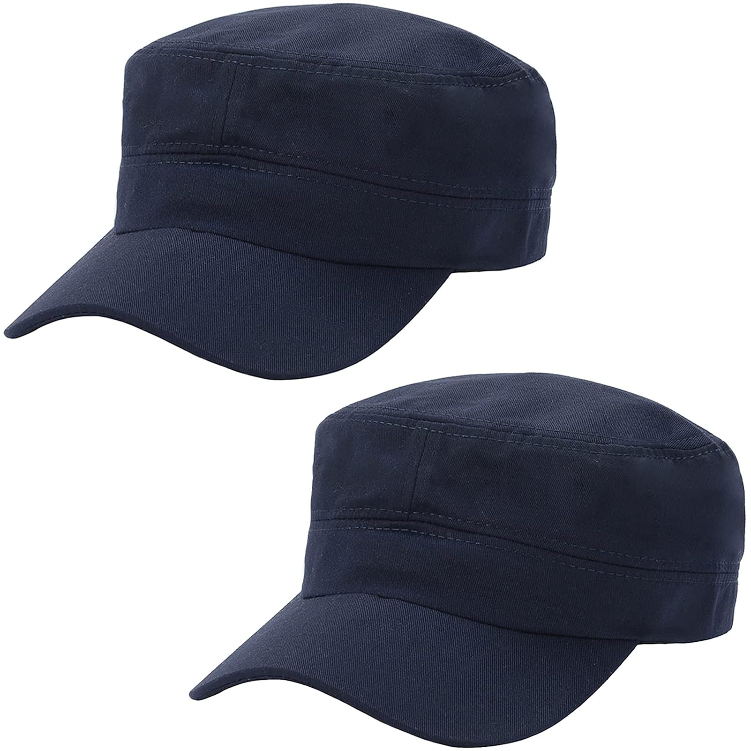 Malaxlx 2 Pack Cadet Army Cap Military Hat for Men Women Adjustable Cotton Flat Top - Review, Price and Buying Guide