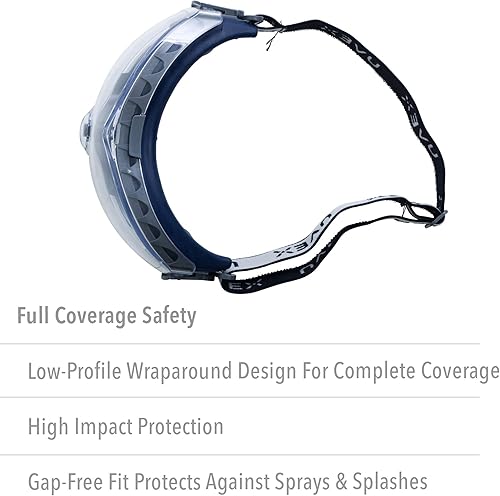 Miniatura 2 de Uvex Stealth OTG - Gafas de seguridad con lente transparente HydroShield antivaho y diadema de tela (S3970HSF)