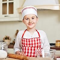 Vista 4 de Tbestmax 40 PCS Disposable Soda Jerk Paper Cap, Chef Hat for Restaurant Party, Catering White