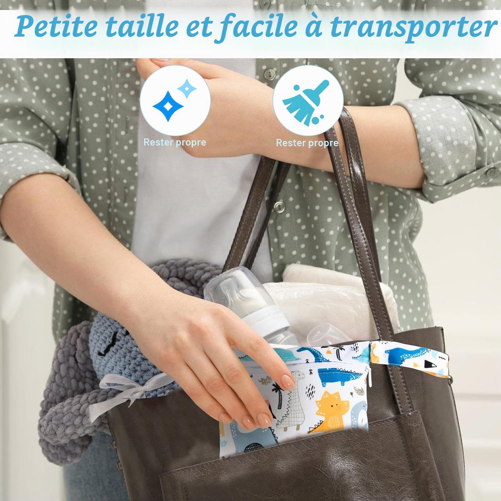 Pipi Tipi Lot de 12 couches pour bébé garçon Pee Teepee et 1 sac à, forte absorption d'eau, pour rester au sec lors du changement des, accessoires de changement de couches pour garçon