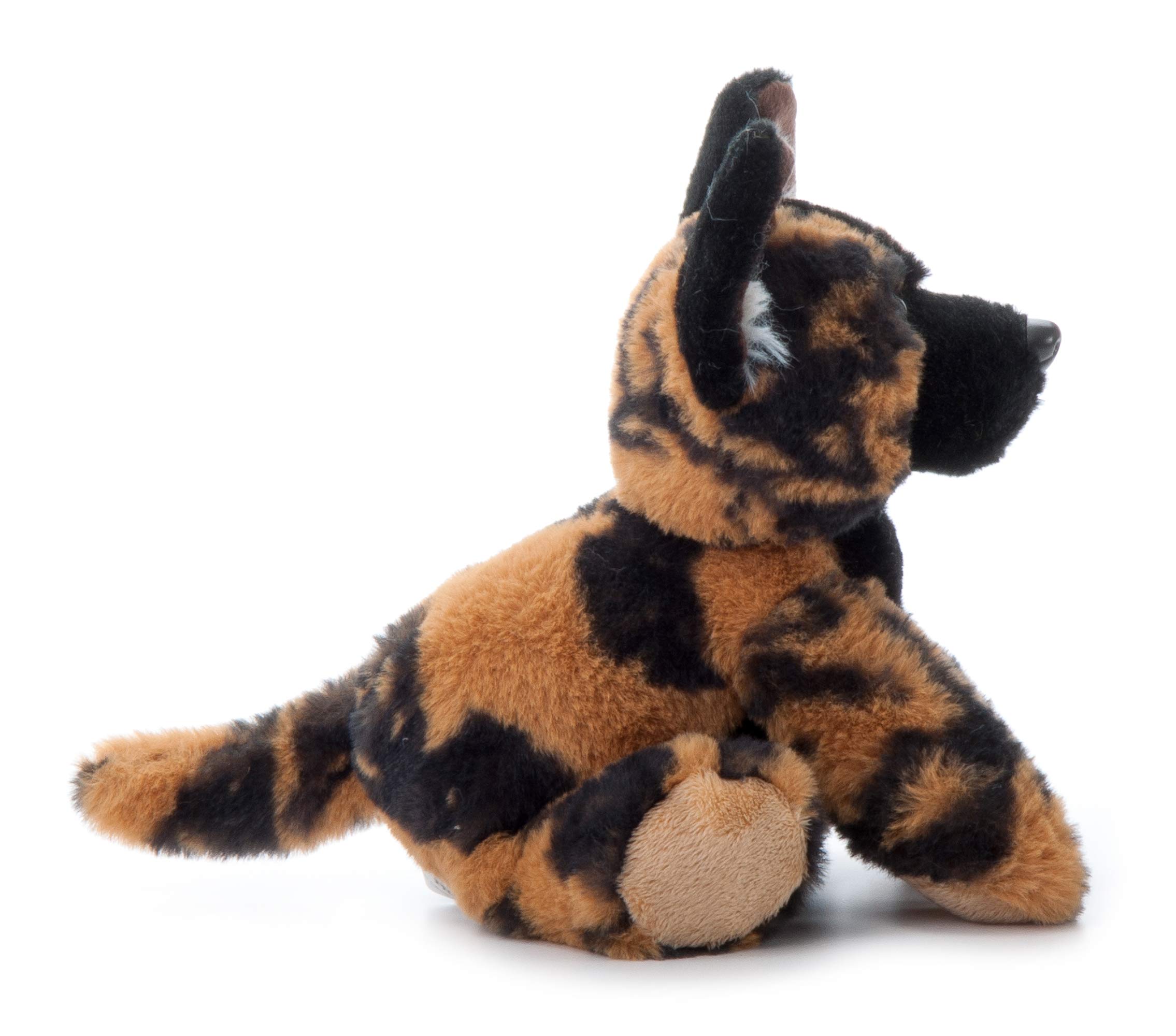 African Wild Dog Stuffed Animal - 9-Inch Floppy Plush Toy By The Petting Zoo (Made From Recycled Materials)