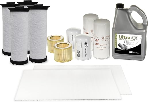 Ingersoll-Rand 47735424001 Ingersoll-Rand OEM Value Pack Maintenance Kit for UP6 10-15HP Compressor TAS Gauge replacement indicator with Ultra 4K Lubricant