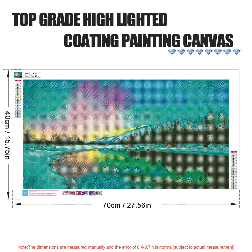 ODIWEN Pittura Diamante 5D Fai Da Te, Kit Punto Croce, Strass, Diamond Painting Completo, Kit per 5D (40x70 cm)