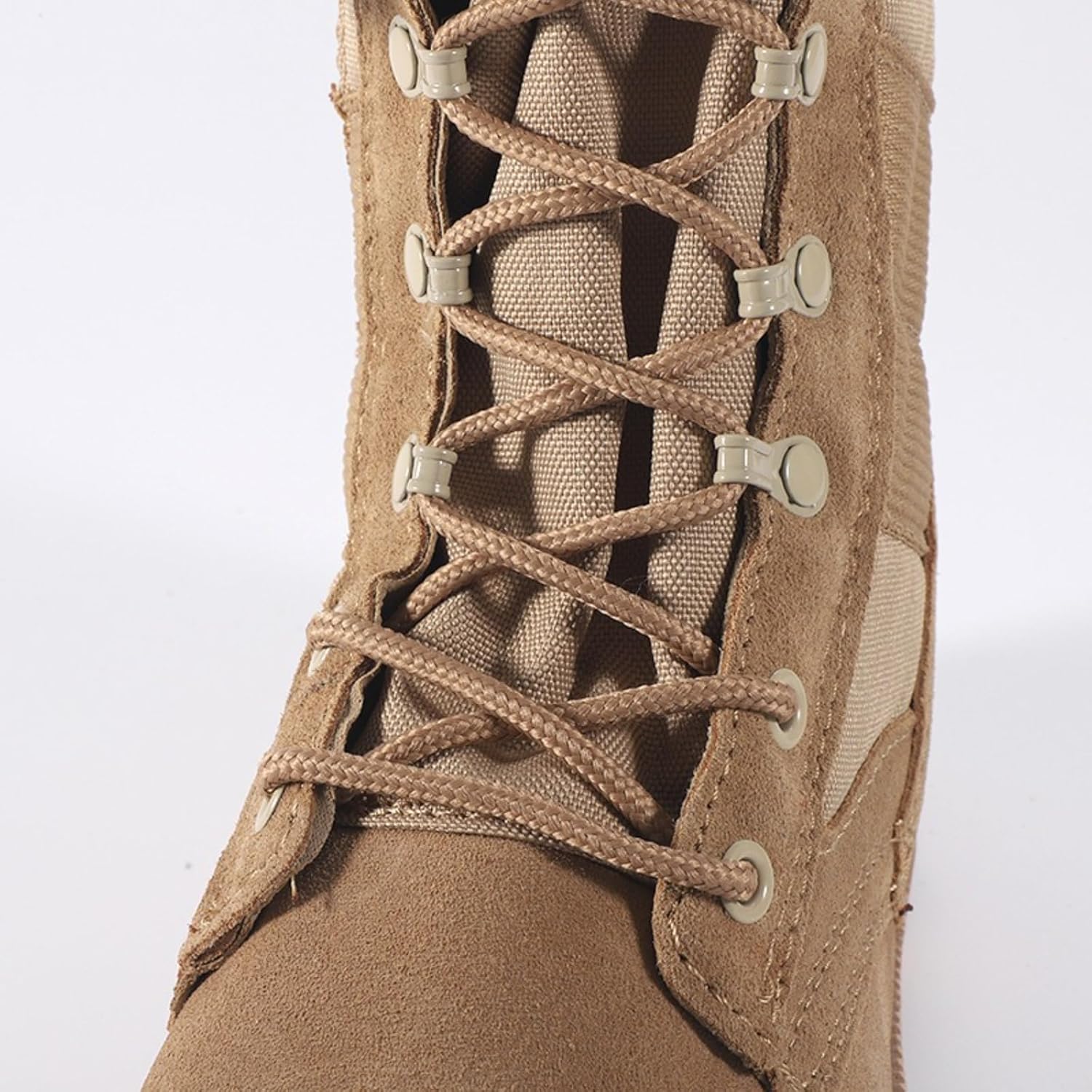 Men's Suede Leather High Top 8 Inch Lace Up Military Tactical Boots for Work Jungle Outdoor Lightweight Combat Motorcycle Booties Police Army Shoes