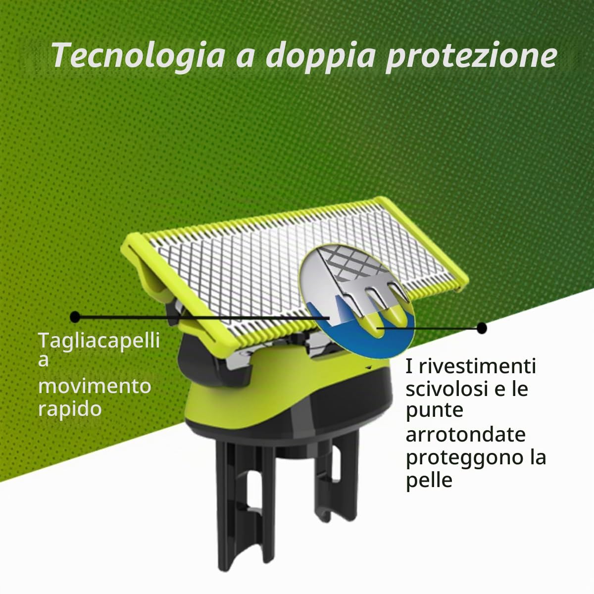 Testine di ricambio per rasoio compatibili con One Blade, confezione da 2/3/4/6, per rasoio/tonda elettrica Philips One Blade (3)