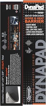 DYNAMAT 21100 DynaPad 32" x 54" x 0.452" Thick Non-Adhesive Sound Deadener, Black Made in USA
