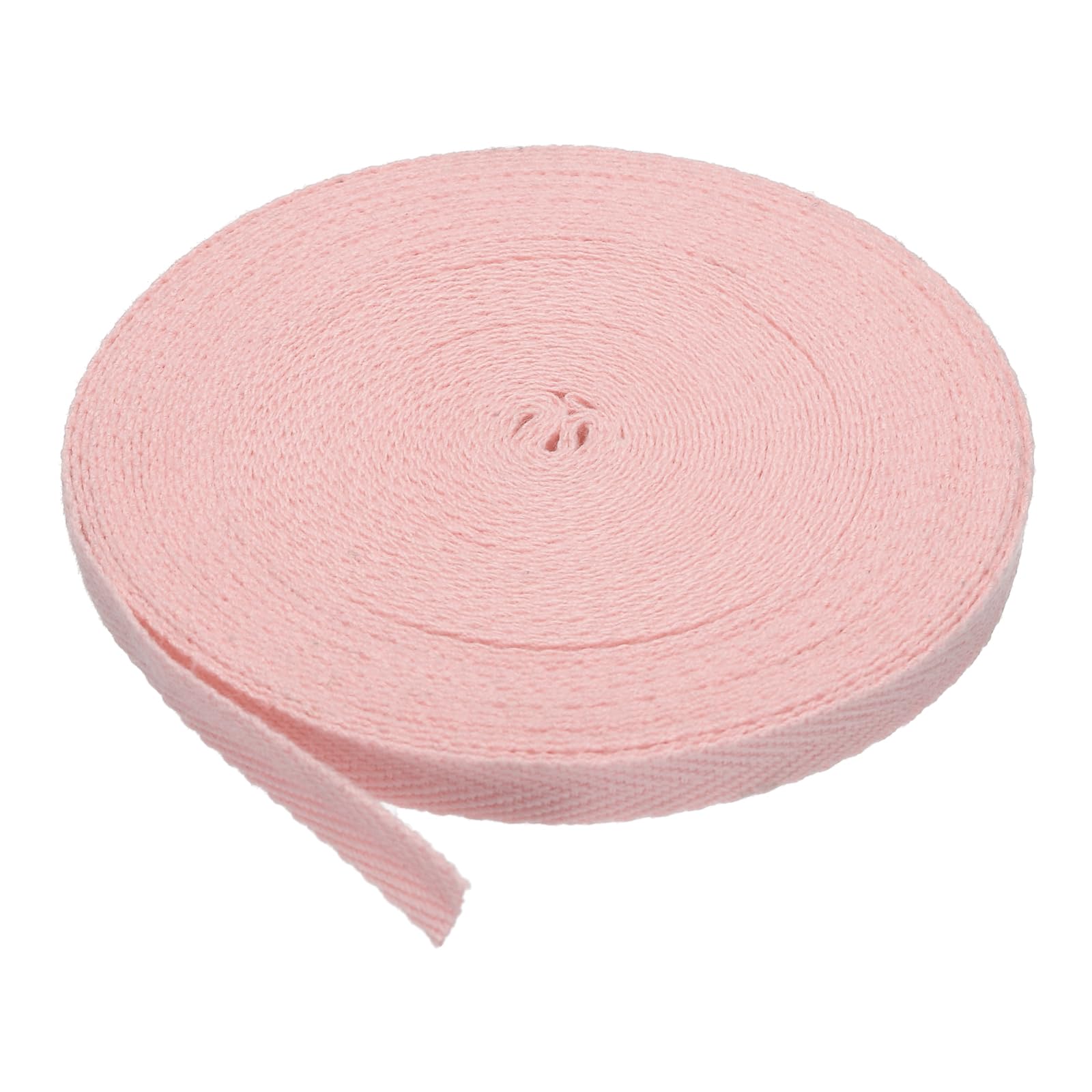 DMiotech 1/4"(0.6cm) 10 Yards Cotton Twill Tape Cotton Ribbons Bias Binding Tape Herringbone Tape Ribbons Pale Pink for DIY Crafts Clothes