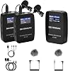 Sistema de micrófono de solapa inalámbrico UHF Sevenoak K7 para cámaras DSLR y smartphones, 48 canales, alcance de 164 pies, micrófonos de solapa compactos para grabación de video, transmisión en vivo de YouTube y entrevistas UHF 1