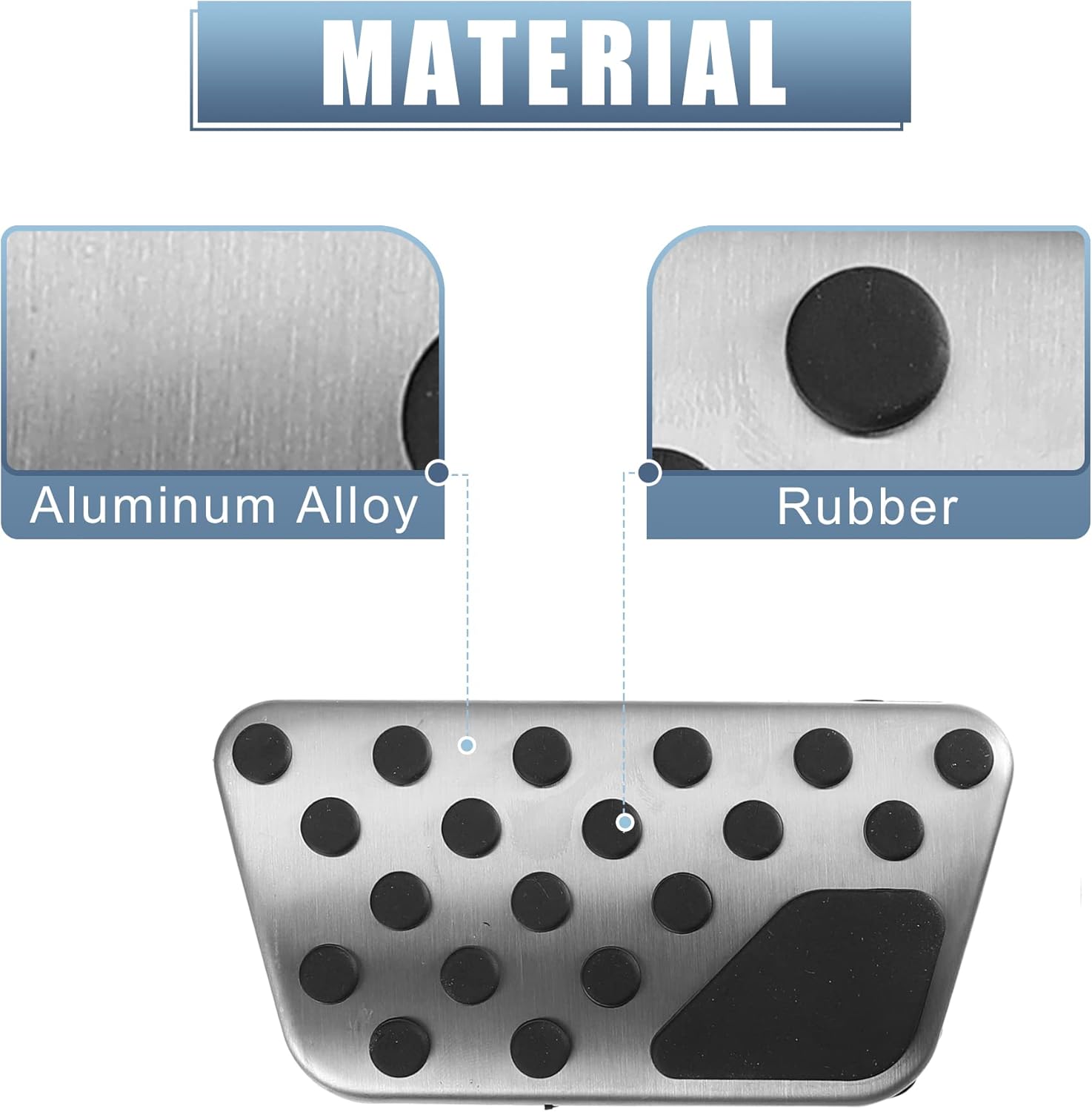 X AUTOHAUX 3pcs Brake Pedal Pad Gas Accelerator Pedal Cover Clutch Pedal Cover for Dodge for Ram 2011-2018 - Image 6