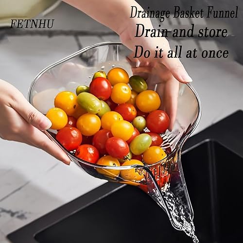 Miniatura 2 de Cesta de drenaje esencial de cocina resistente a altas temperaturas, embudo de cesta de drenaje, cesta de drenaje multifuncional, cuenco colador con