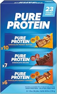 Pure Protein Bar Variety Pack, 23 CT (2.31 LBs)
