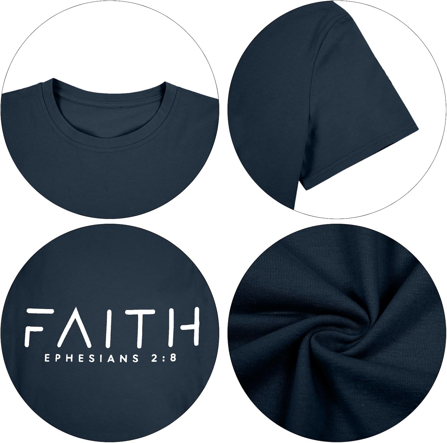 Christian Shirts for Men:Faith Cross Printed T-Shirts Christian Gifts for Men Jesus Shirts Holy Bible Tees - Image 6
