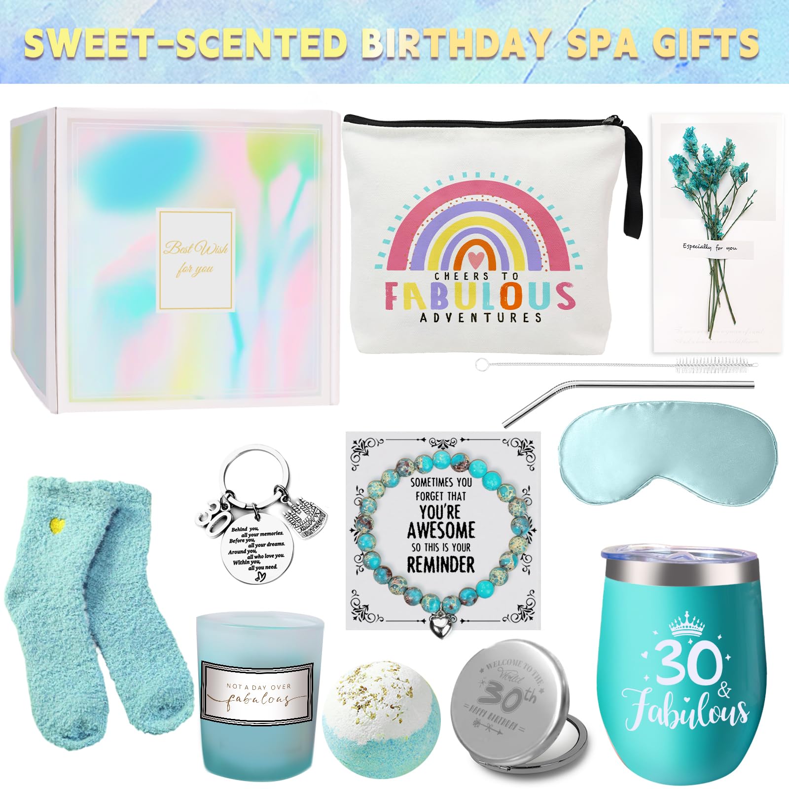 Regalos de cumpleaños número 30 para mujeres, regalos de feliz cumpleaños 30 para sus amigas, mamá, esposa, hermana, compañera de trabajo, juego de vasos para mujeres de 30 años nacidas en