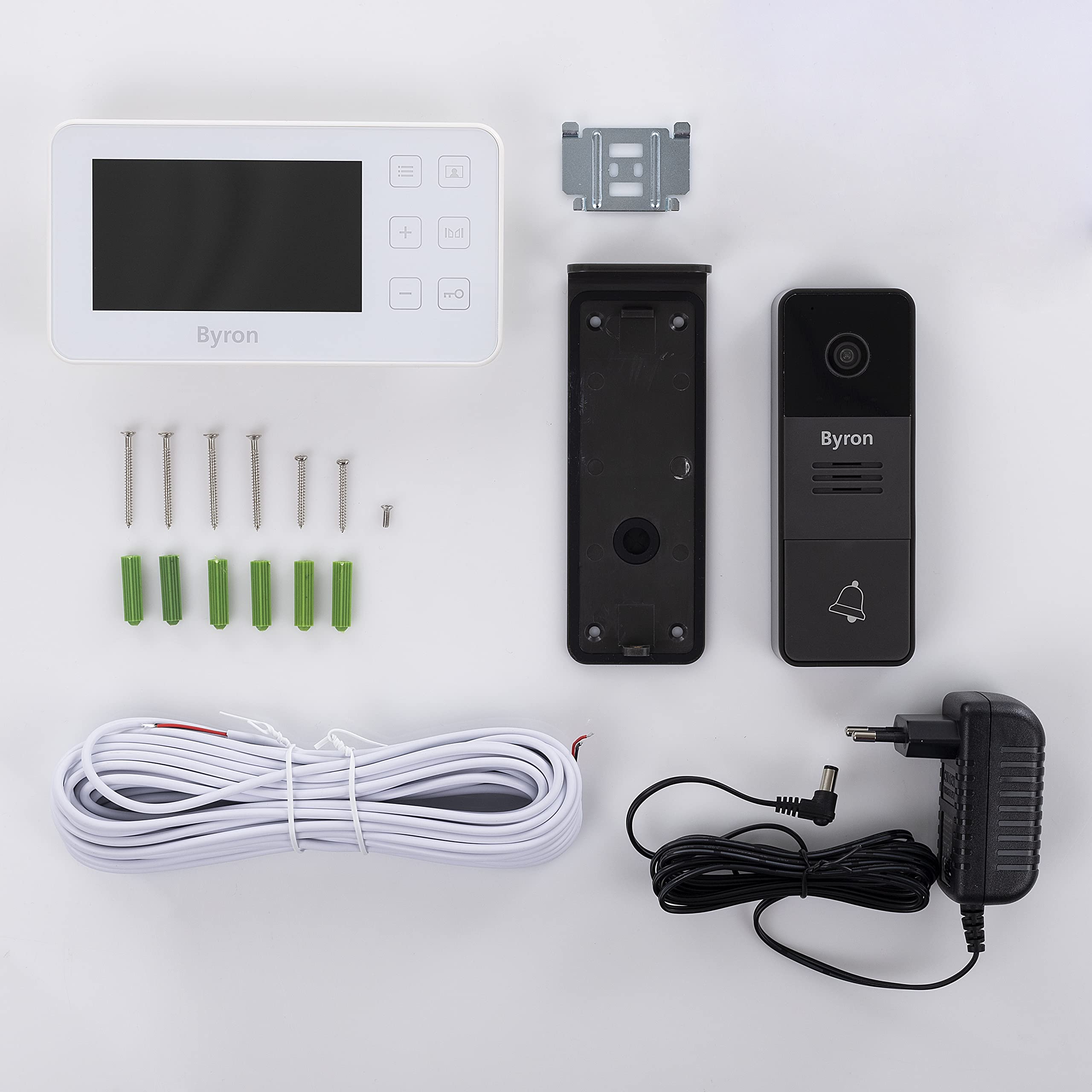 Byron DIC-24512 Video Türgegensprechanlage mit 4,3" Display für 1 Partei/ 2-Draht-Installation