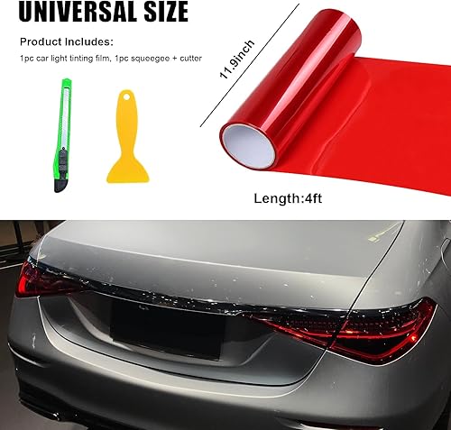 Vista 13 de Película de tinte para automóvil de 12 y 48 pulgadas, faros delanteros brillantes de camaleón, luces traseras antiniebla con apretar y cortar, rollo
