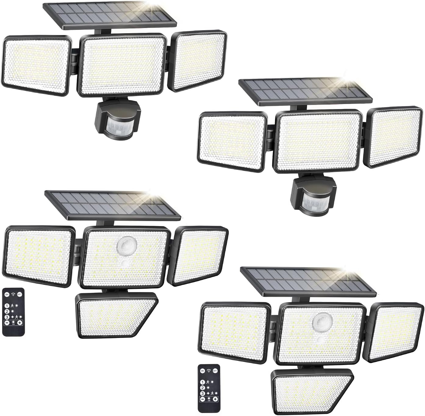 Philips Solar Security Light Outdoor, LED Wall-Mounted Flood Light w/PIR Motion Sensor, 3 Modes,IP65 Waterproof,Adjustable Heads