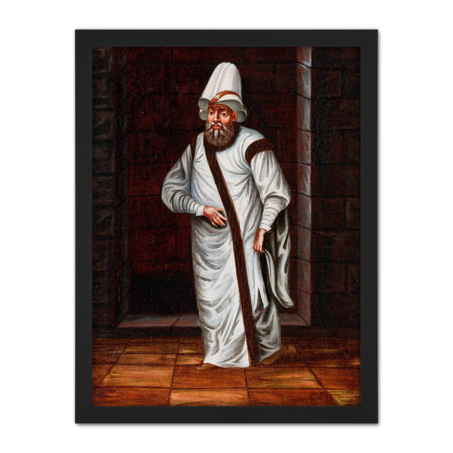 Artery8 Jean Baptiste Vanmour Grand Vizier Painting Artwork Framed Wall Art Print 18X24 Inch