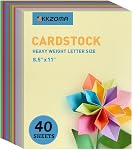 120 Sheets White Cardstock Paper,8.5 x 11 Letter Size 65lb Thick Printer Paper for Invitations, Menus, Scrapbooking,Arts and Crafts