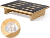 Roylvan Wooden Step Stool for Adults and Elderly, Single 9cm Wooden Step with Non-Slip Rubber Surface, Capacity 200kg, Indoor and Outdoor Use, Portable Step for Bathroom Kitchen Bed