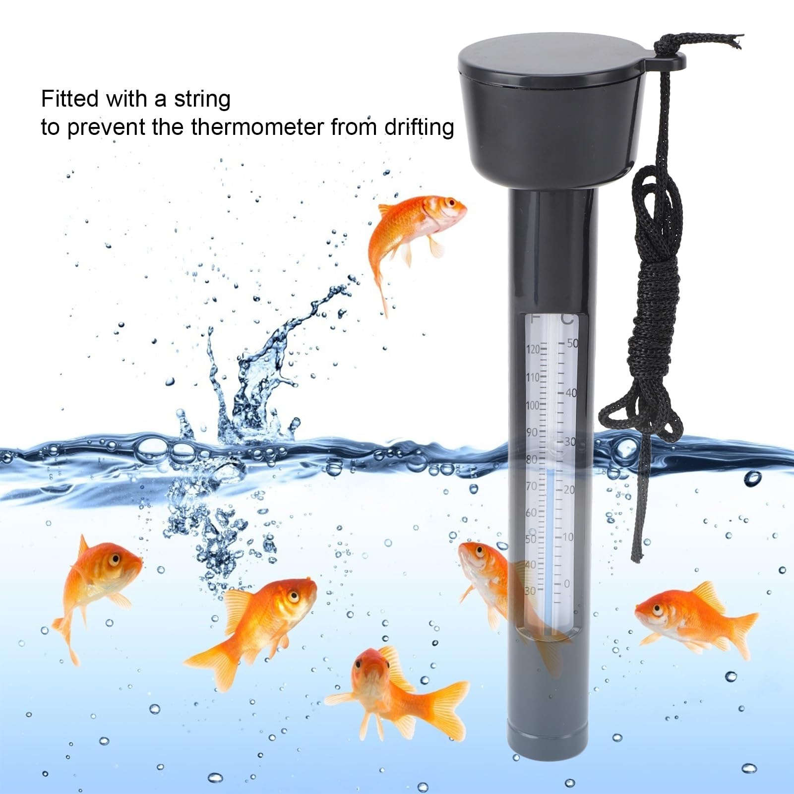 Thermomètre Pour Piscine Avec Lanière 0-50 30-120 ℉ Gamme Pour Toutes