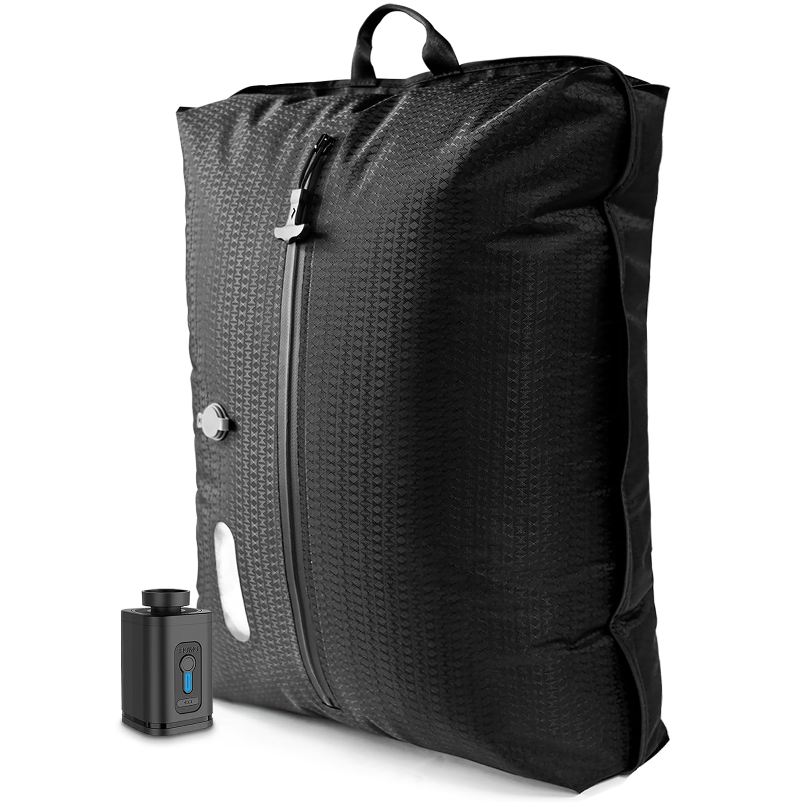 Sacchetti Sottovuoto Viaggio, Riutilizzabile Sacchi Sottovuoto da Viaggio per Valigia, A Doppio Strato Valigia sottovuoto viaggio con Protezione IP67 Impermeabile (1 Pezzi+Pompa)