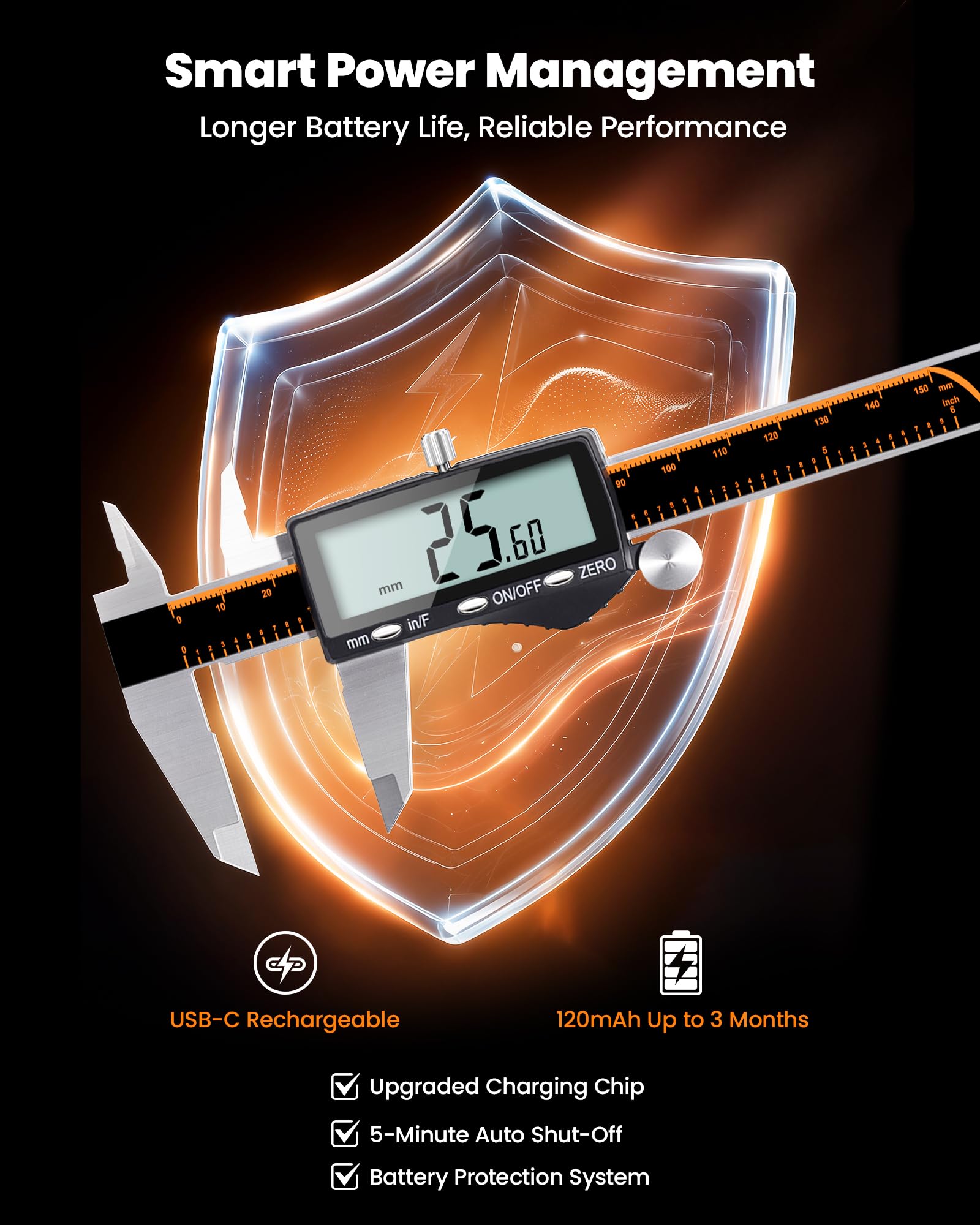 HARDELL Digital Caliper - Rechargeable & Accurate -4
