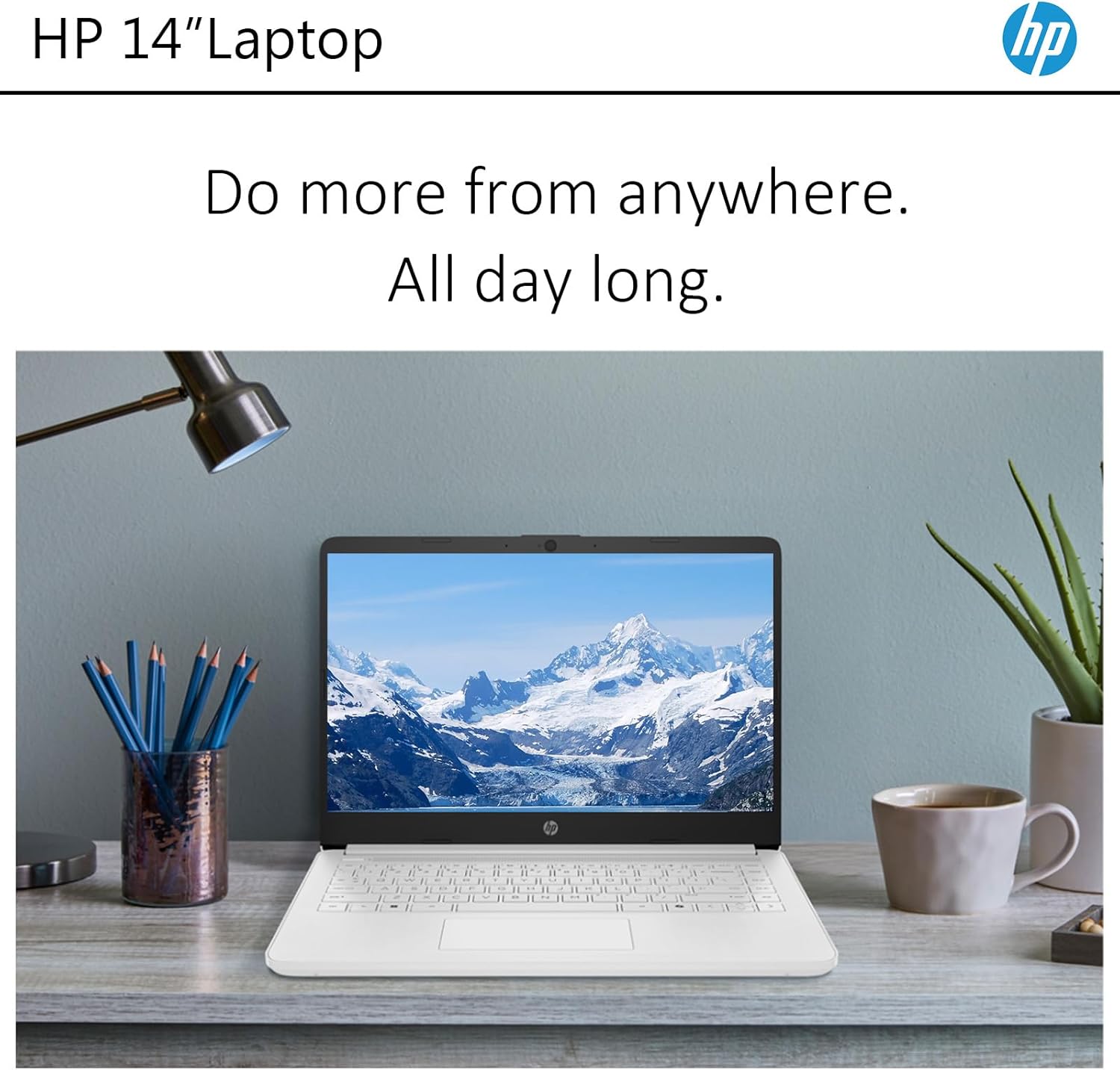 HP 14" Stream Laptop (2025) for Student and Business, Ultral Light Laptops, Intel Celeron N4500,4GB RAM,64GB eMMC,Intel UHD Graphics,1-Year Office 365,HD Webcam,WiFi 6,Windows 11 S,Snowflake White