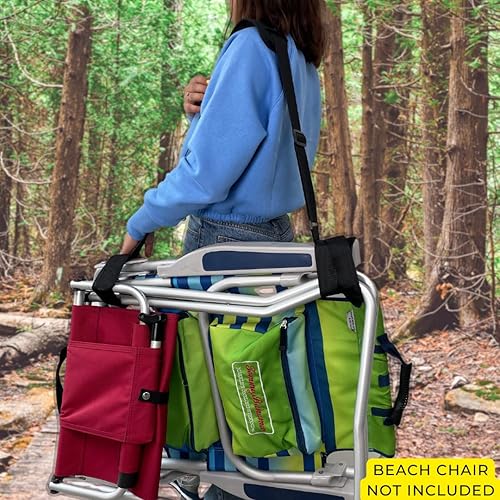 Miniatura 3 de NGIL Paquete de 2 correas de transporte ajustables para sillas de playa, correas de transporte plegables universales para camping, picnic y al aire