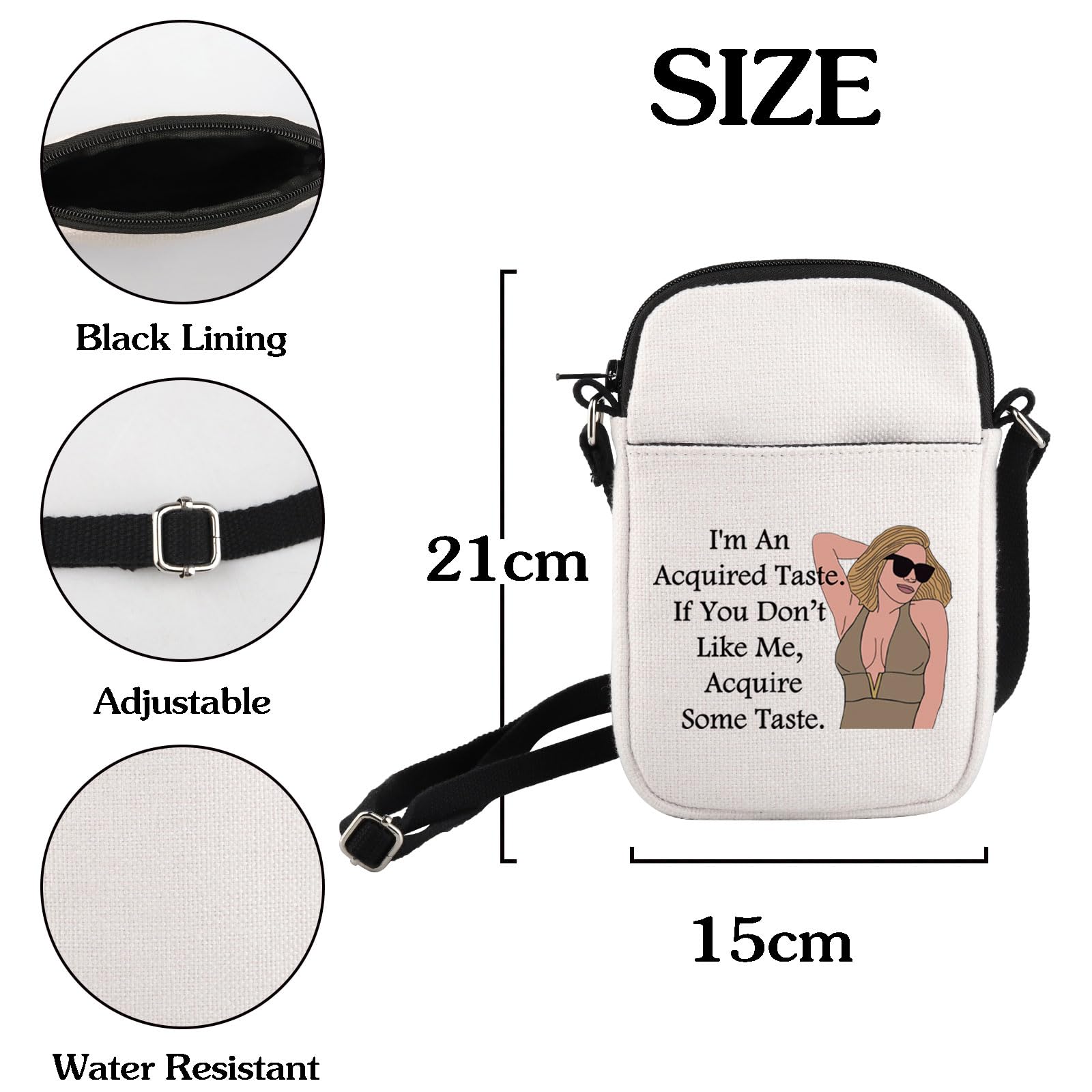RHONY Inspired Crossbody Bag I'm An Acquired Taste Small Sling Bag Real Housewives Gift