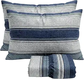 Cozzilar Jogo de Lençol Cama Casal Malha 100% Algodão 3 Peças Estampado Kit Inclui 1 Lençol Casal Com Elástico e 2 Fronhas Toque Macio (Modelo 3)