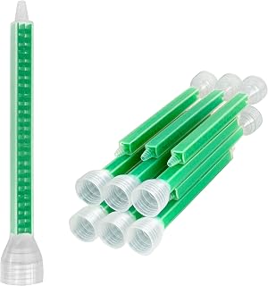 HOUYA 10-Pack Epoxy Mixing Nozzles 1:1/2:1 Ratio Static Mixer Tips for Resin Adhesives - Easy Mix & Cleanup