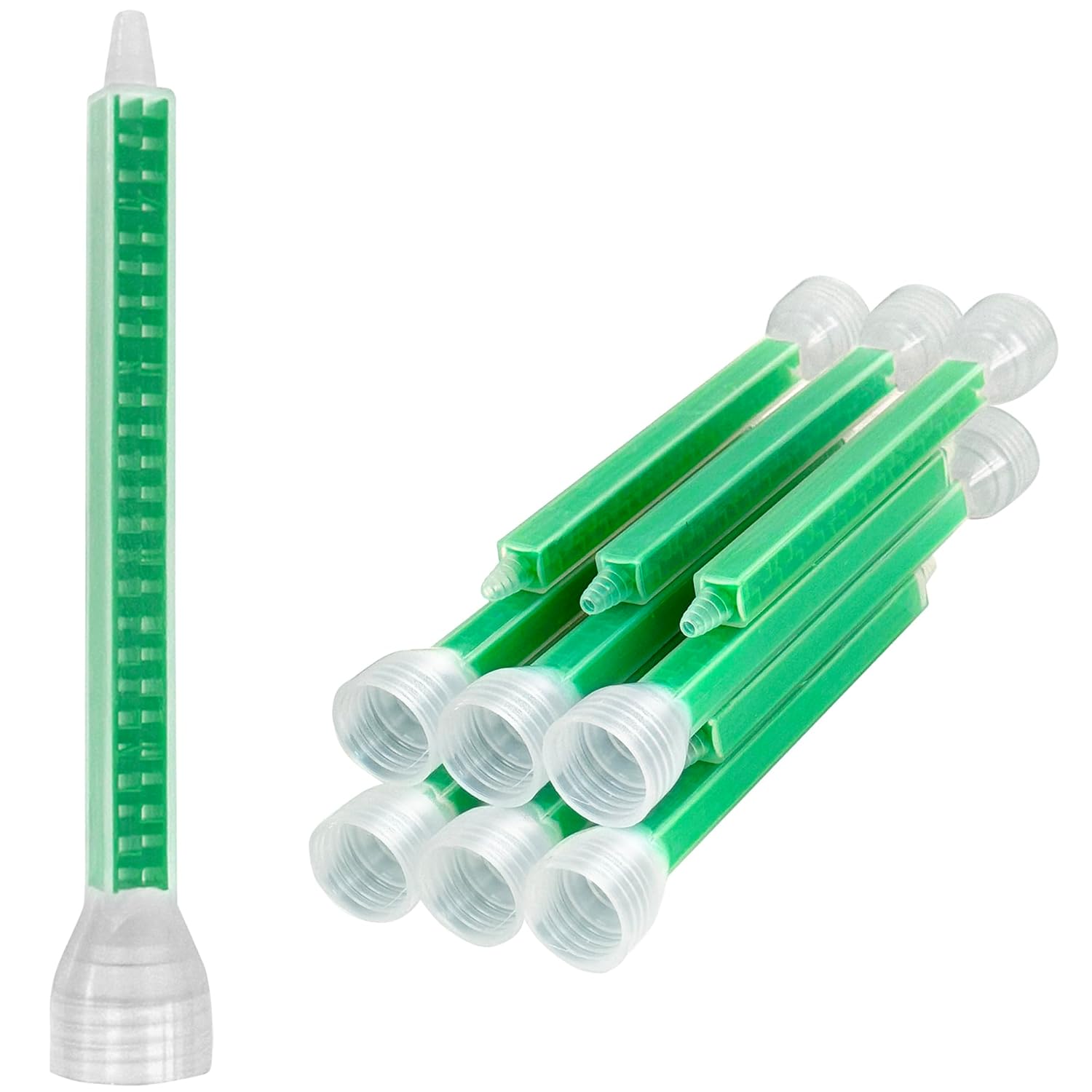 HOUYA 10-Pack Epoxy Mixing Nozzles 1:1/2:1 Ratio Static Mixer Tips for Resin Adhesives - Easy Mix & Cleanup