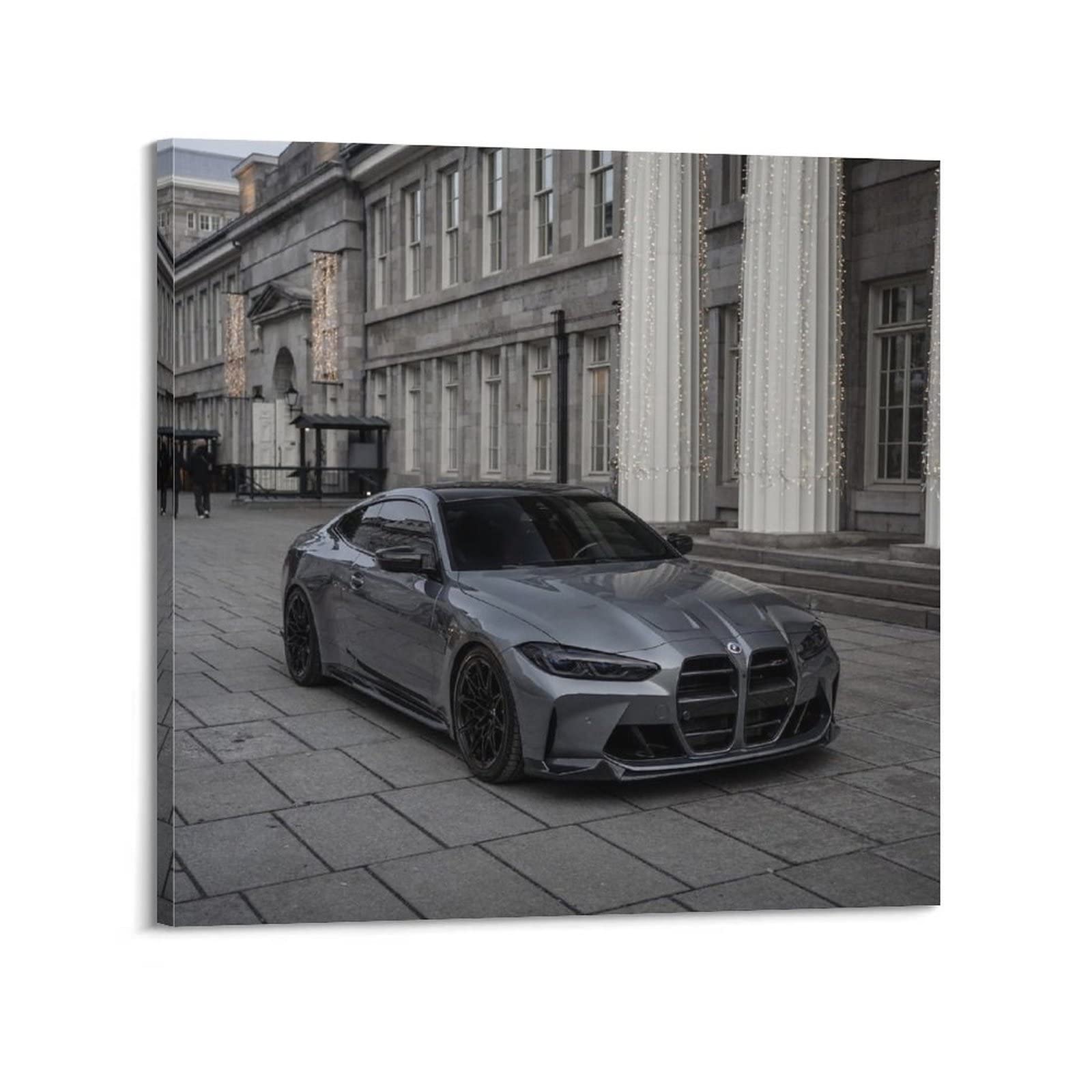 Poster Toile BMW M4 G80 F82 - Décoration Murale Sport Auto - 50x75 Cm - Moderne