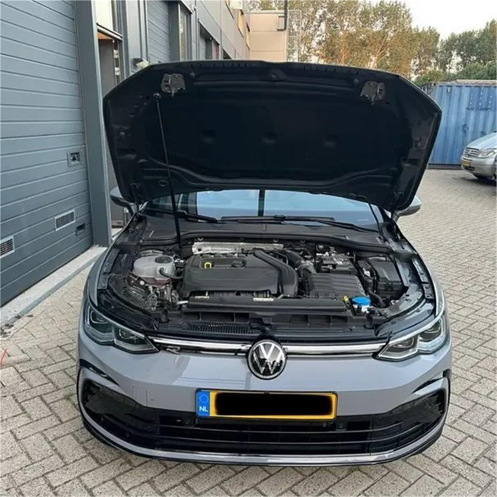 Boot Struts 1PC rozpórki gazowe Pasuje do golfa 8 MK8 2020-2025 maska ​​maski zmodyfikuj wspornik podnośnika amortyzator amortyzatora pręty podporowe(Silver carbon fiber)