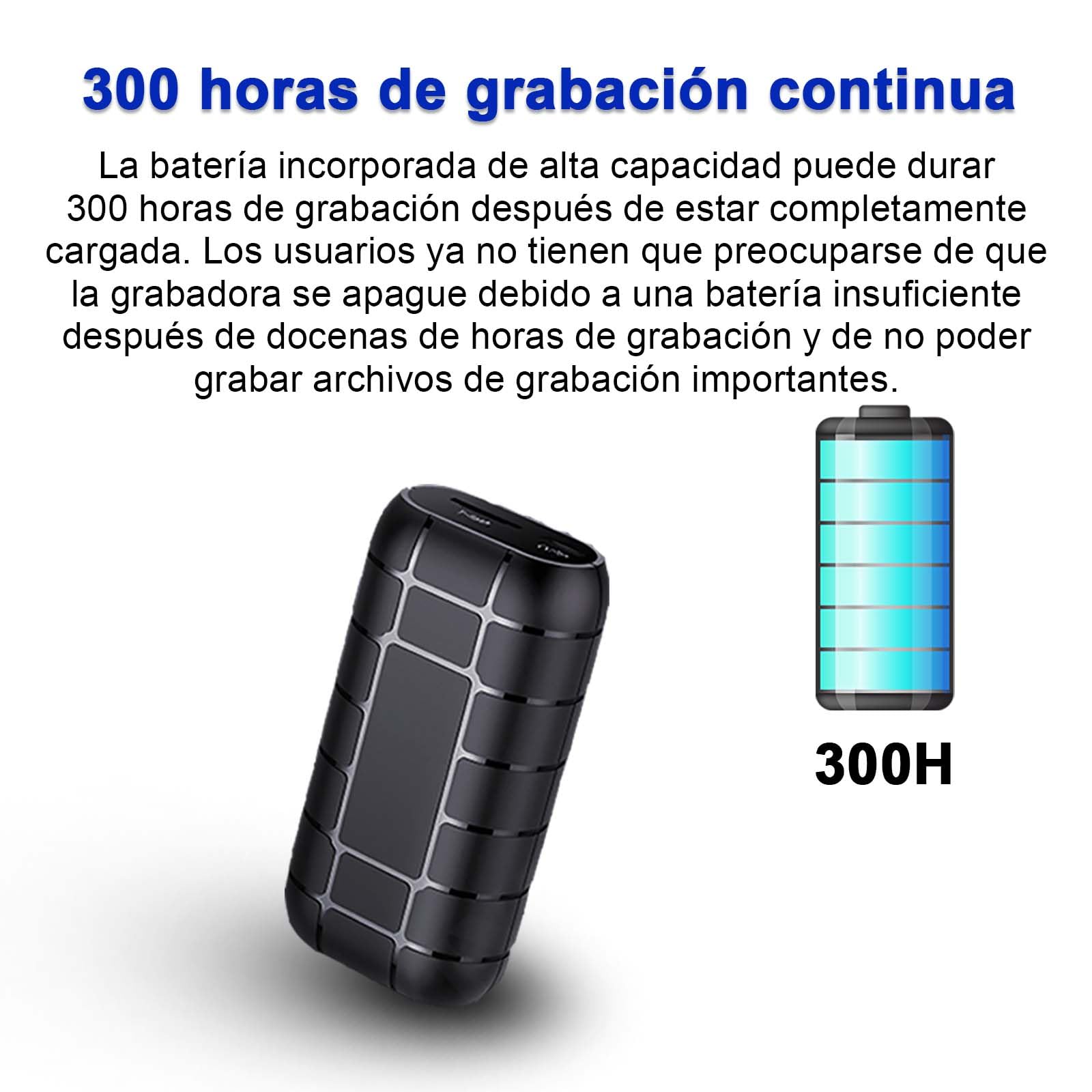 Batería de 12 días de duración, Grabadora magnética activada por Voz de 128 G, Capacidad de grabación de 2000 Horas, Grabadora de Audio Digital, pequeños Dispositivos de grabación, STTWUNAKE